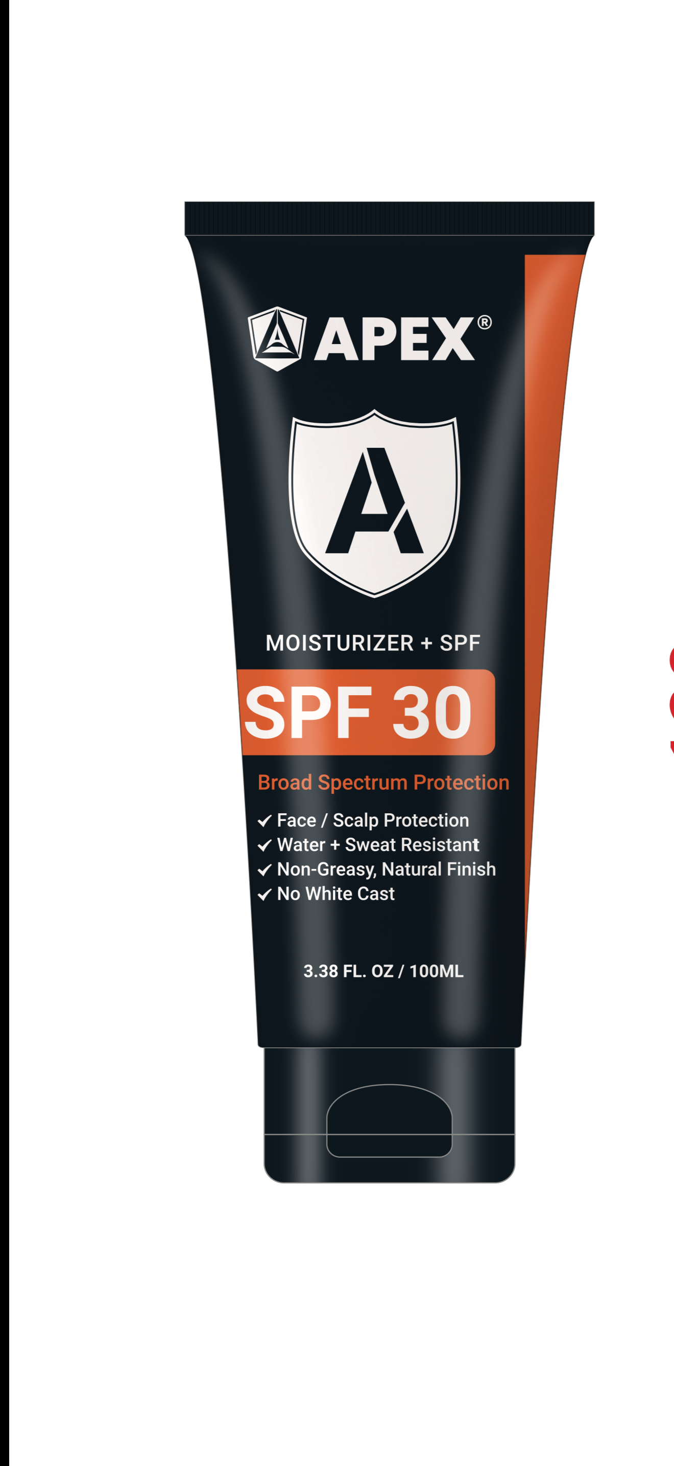 APEX Advanced Shield SPF 30 mineral sunscreen moisturizer tube for men